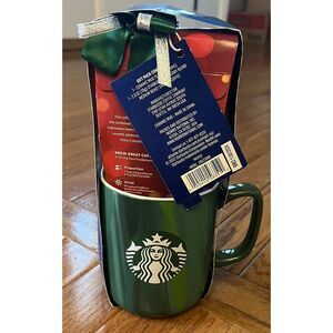 Starbucks 15oz Christmas Mug with 2.5 oz Holiday Limited Edition Blend NEW Set